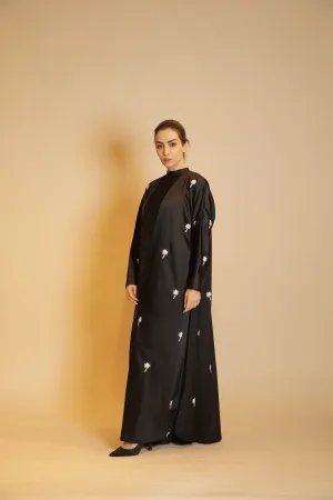 Royal Palm Black Abaya