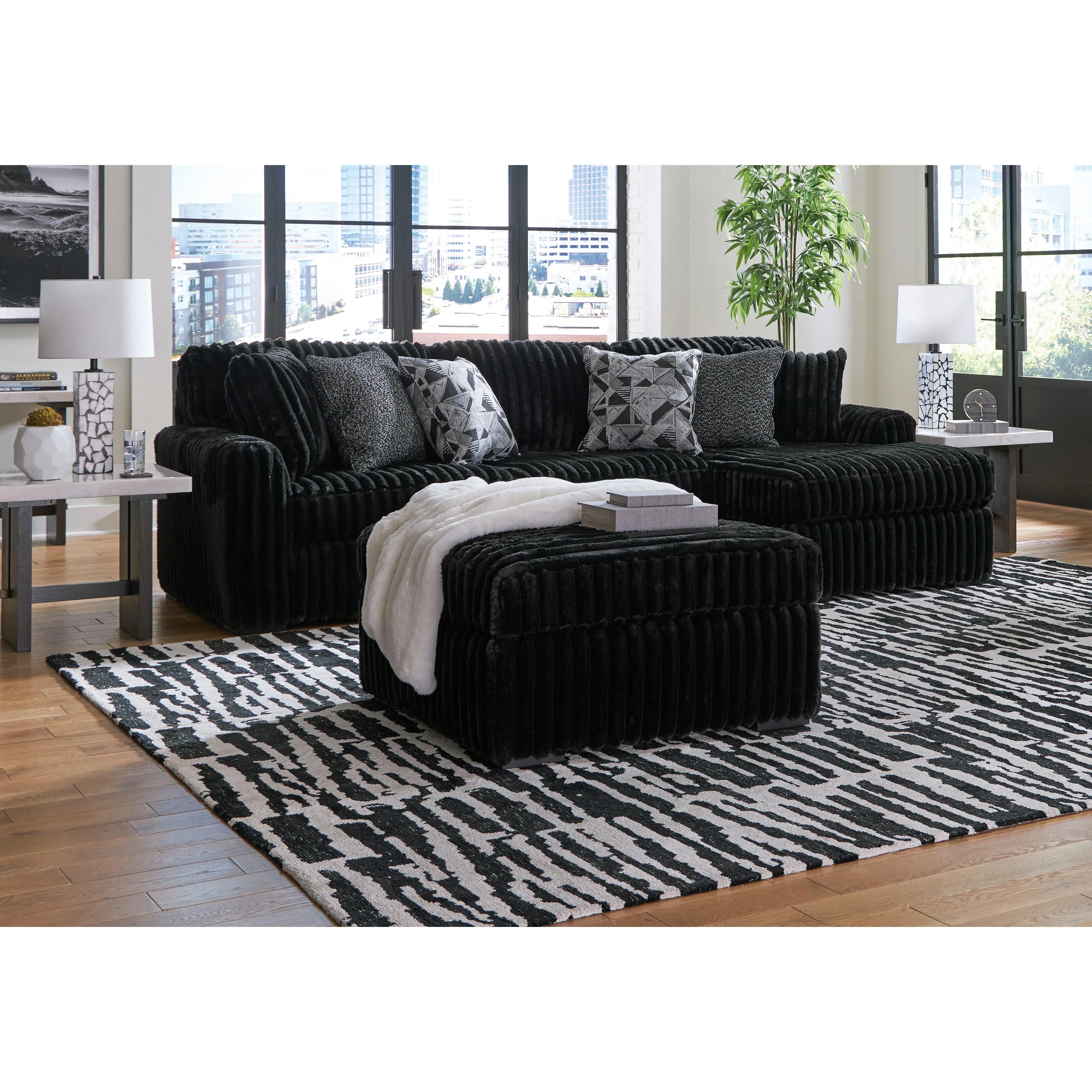 Signature Design by Ashley Midnight-Madness Fabric 2 pc Sectional 9810366/9810317