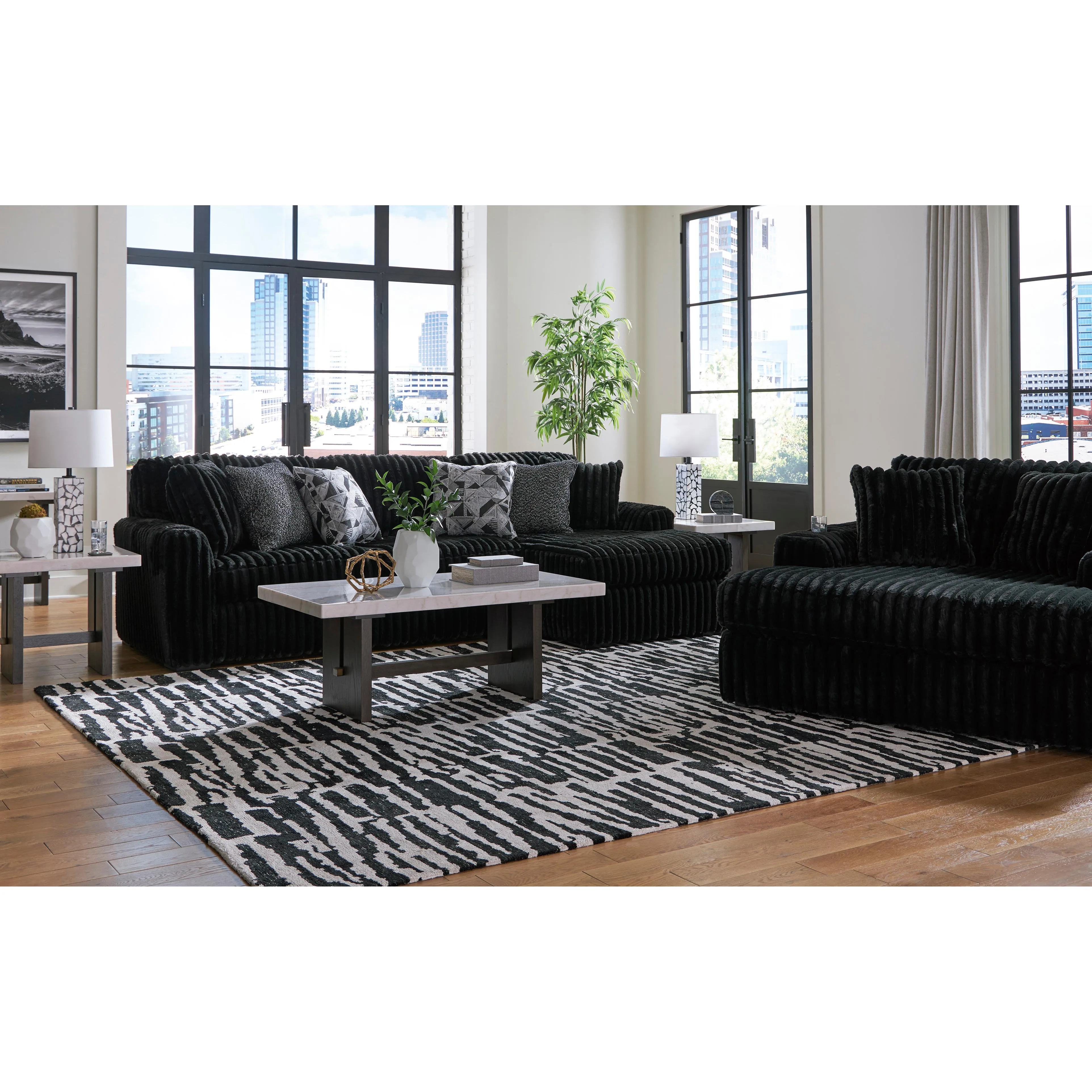 Signature Design by Ashley Midnight-Madness Fabric 2 pc Sectional 9810366/9810317