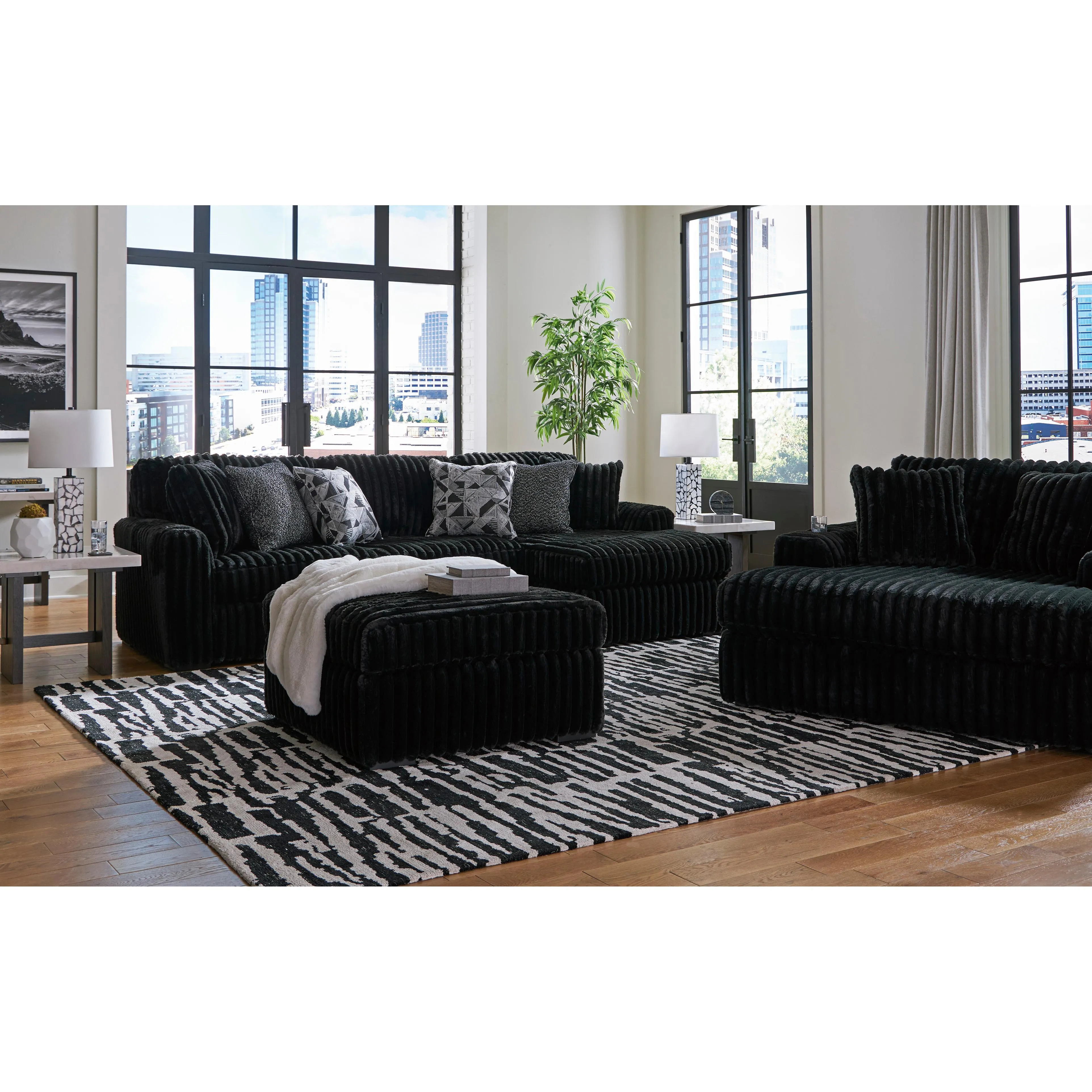 Signature Design by Ashley Midnight-Madness Fabric 2 pc Sectional 9810366/9810317