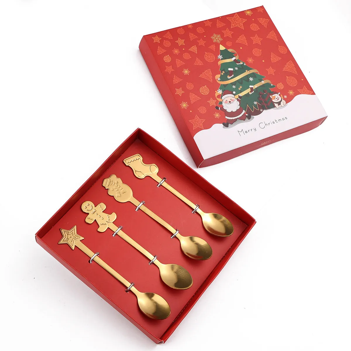 Small Spoon Snowman Spoon Nordic Style Tableware Gift Spoon Gift Box Christmas Gift Box