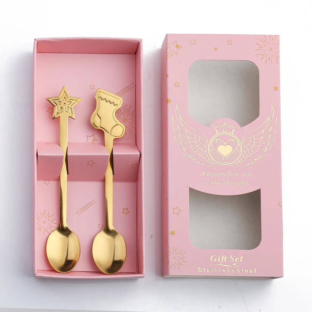 Small Spoon Snowman Spoon Nordic Style Tableware Gift Spoon Gift Box Christmas Gift Box