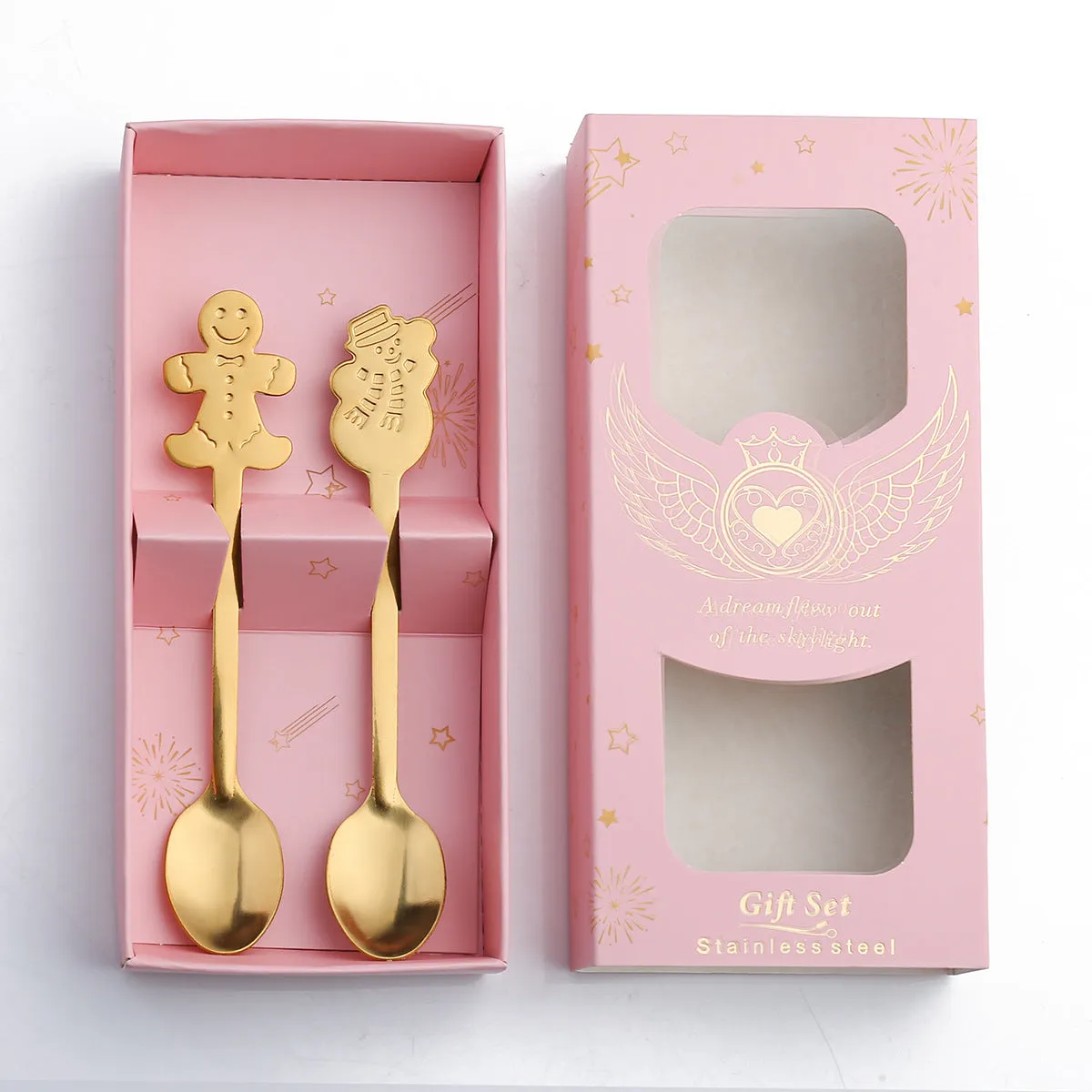 Small Spoon Snowman Spoon Nordic Style Tableware Gift Spoon Gift Box Christmas Gift Box