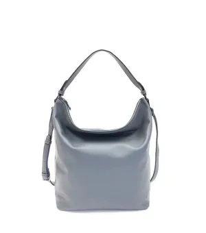 Smooth Hobo Temple Bag in Grey