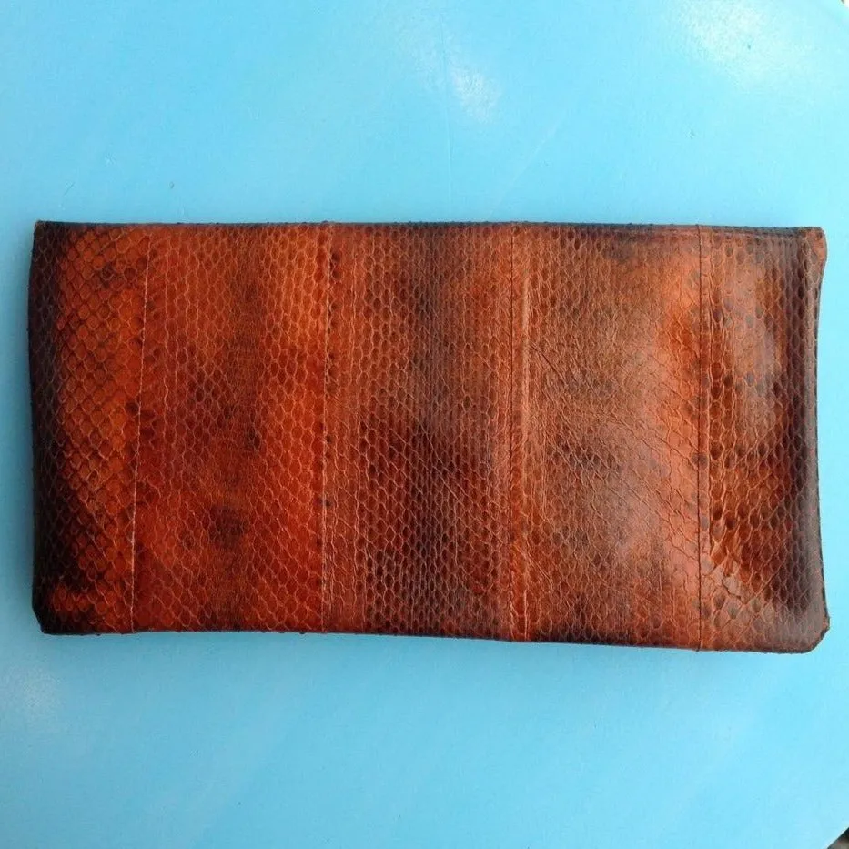 Snake Clutch - Tan