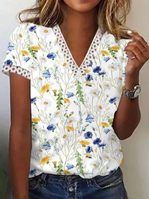 Sonya - Elegant Summer Shirt with V-neck