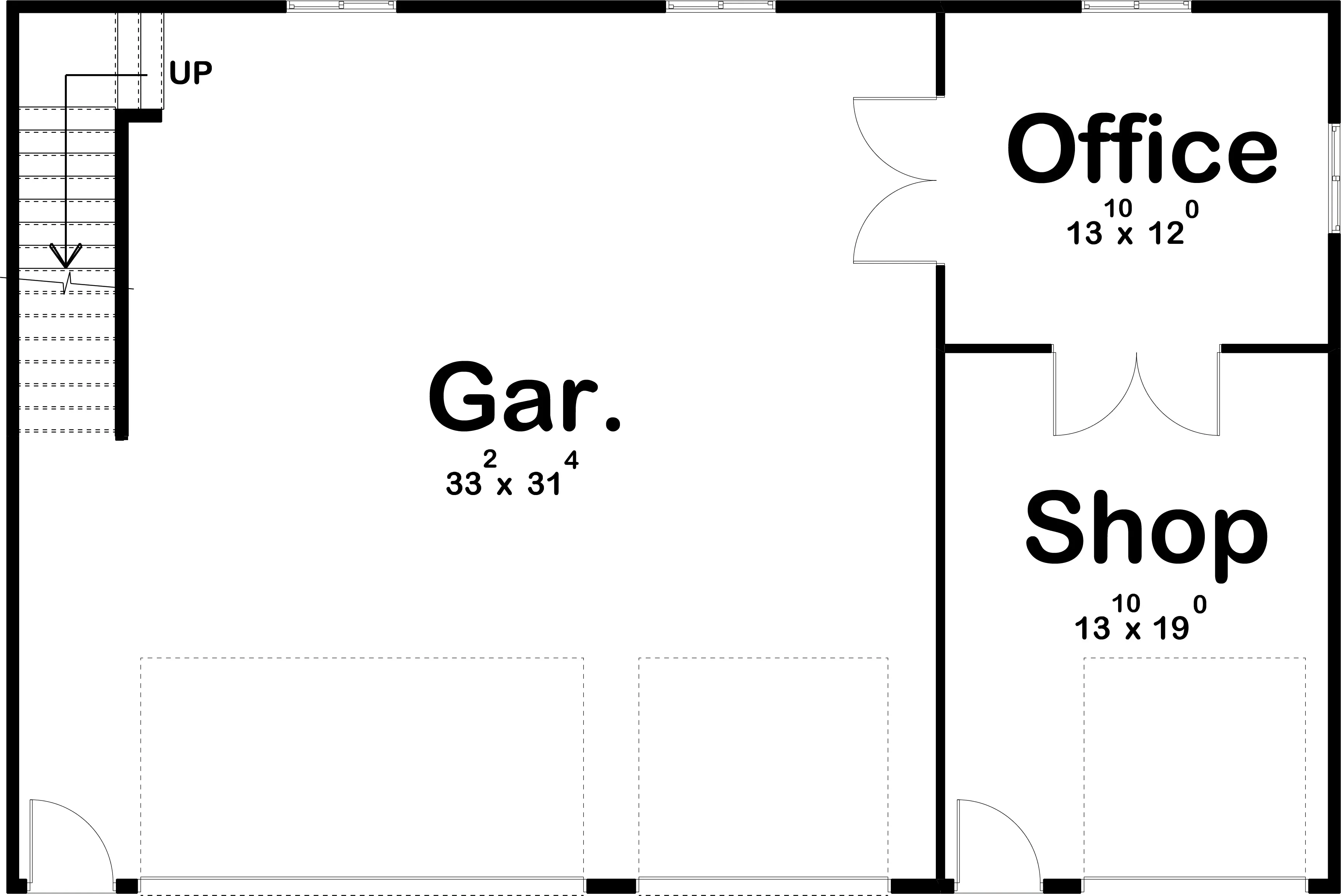 Spacious Garage Plan with Upper Living Area