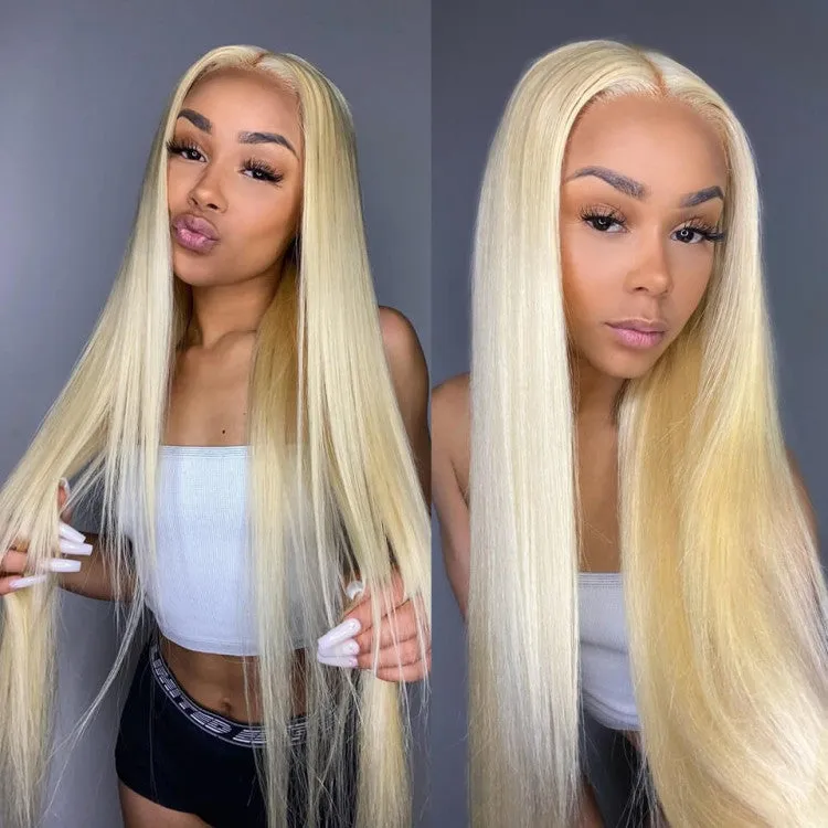 Straight 613 Bundles Human Virgin Hair No Split & Full End Blonde Color Hair Bundles