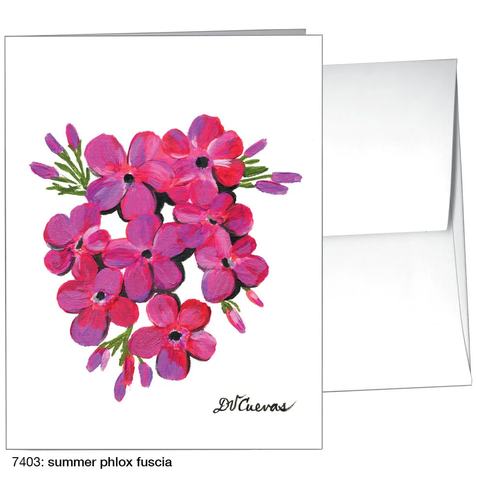 Summer Phlox Fuscia, Greeting Card (7403)