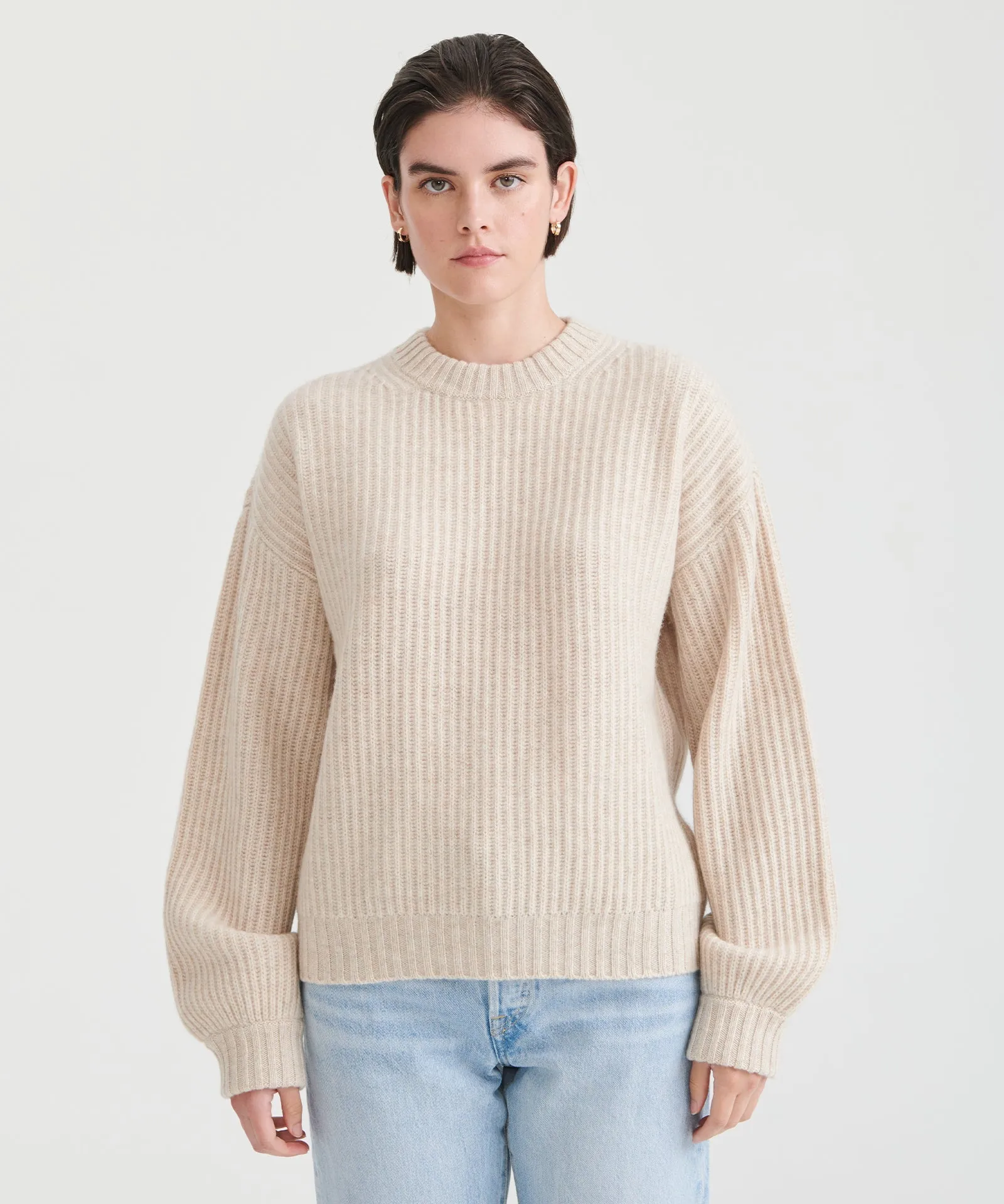 Super Luxe Cashmere Fisherman Sweater