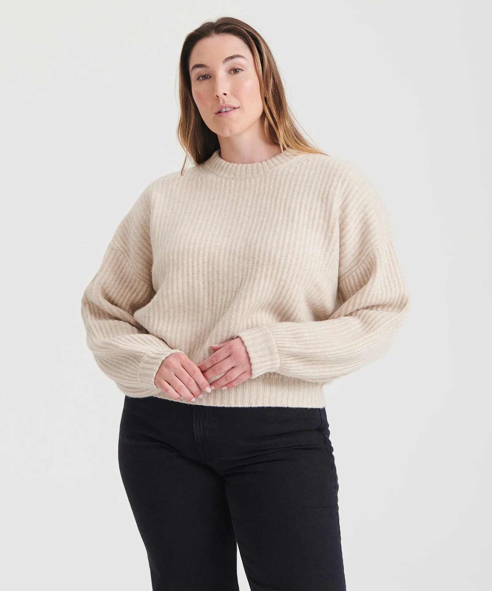 Super Luxe Cashmere Fisherman Sweater