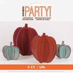 Thanksgiving Elegant Pumpkin Centerpieces | 4 ct