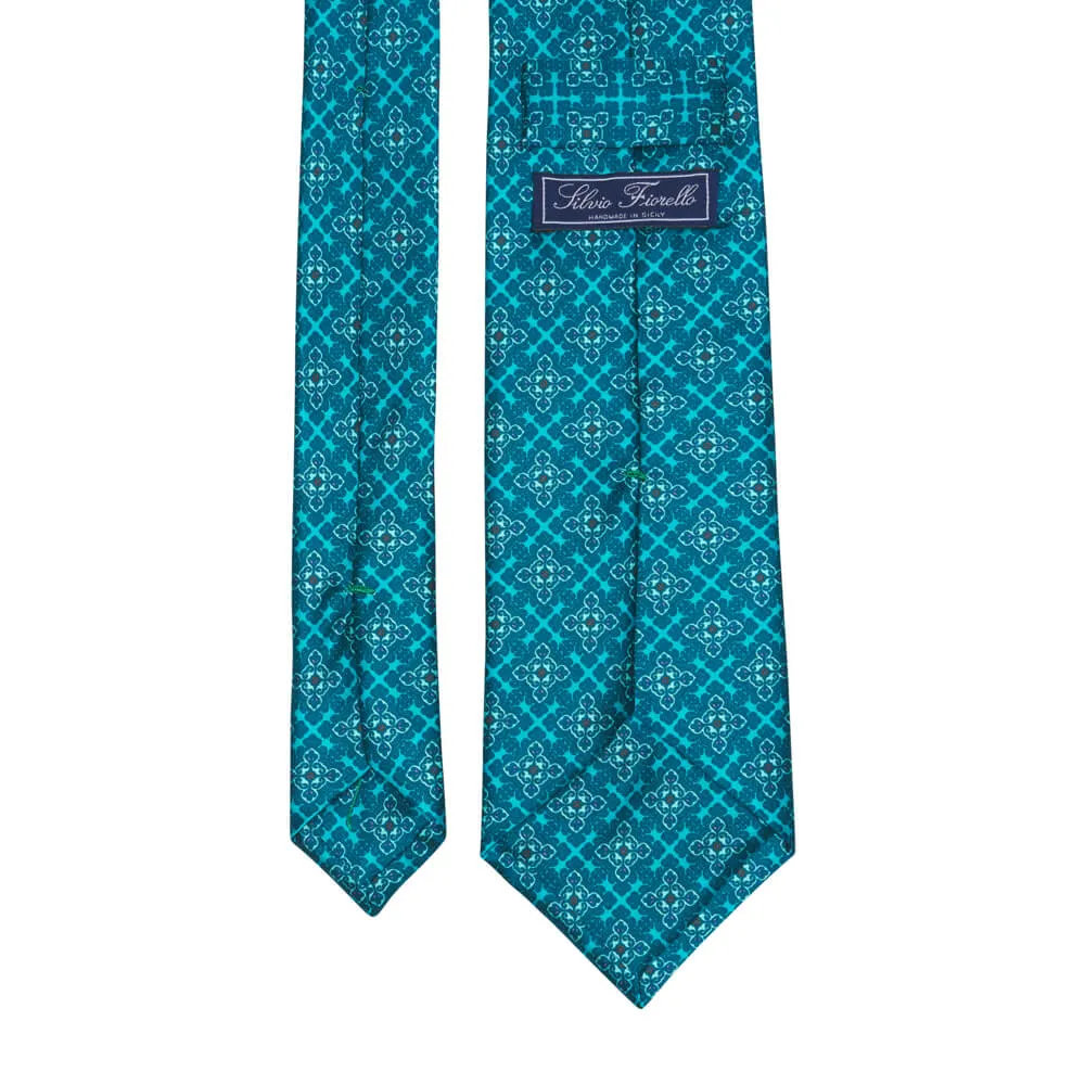 The Uffizi Green Duchesse Silk Tie