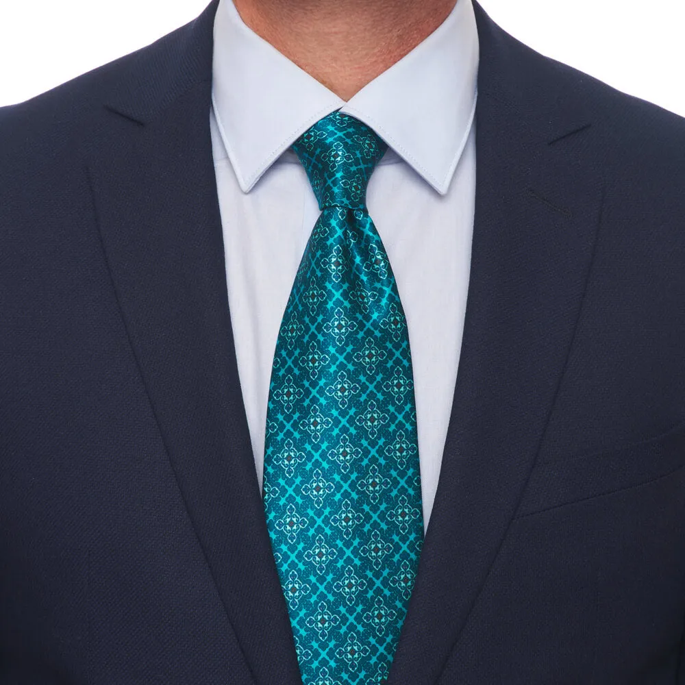 The Uffizi Green Duchesse Silk Tie