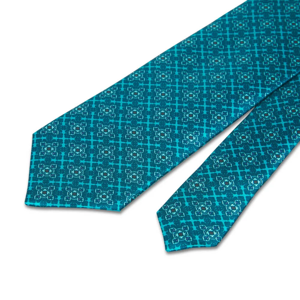 The Uffizi Green Duchesse Silk Tie