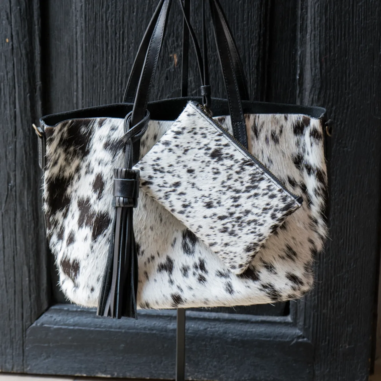 Totita Black And White Hair Briso Black Bag