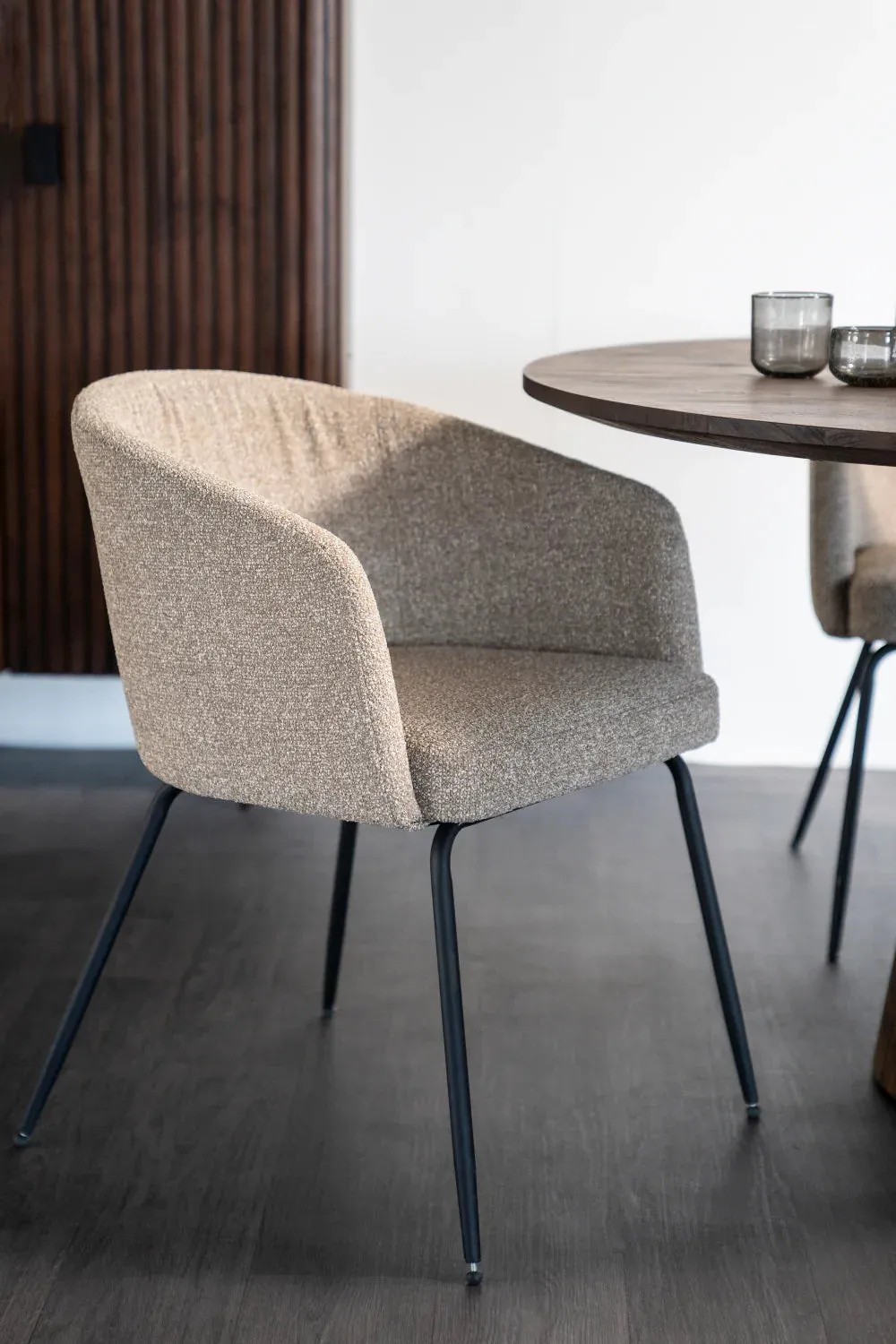 Upholstered Minimalist Dining Armchair | Eleonora Astrid