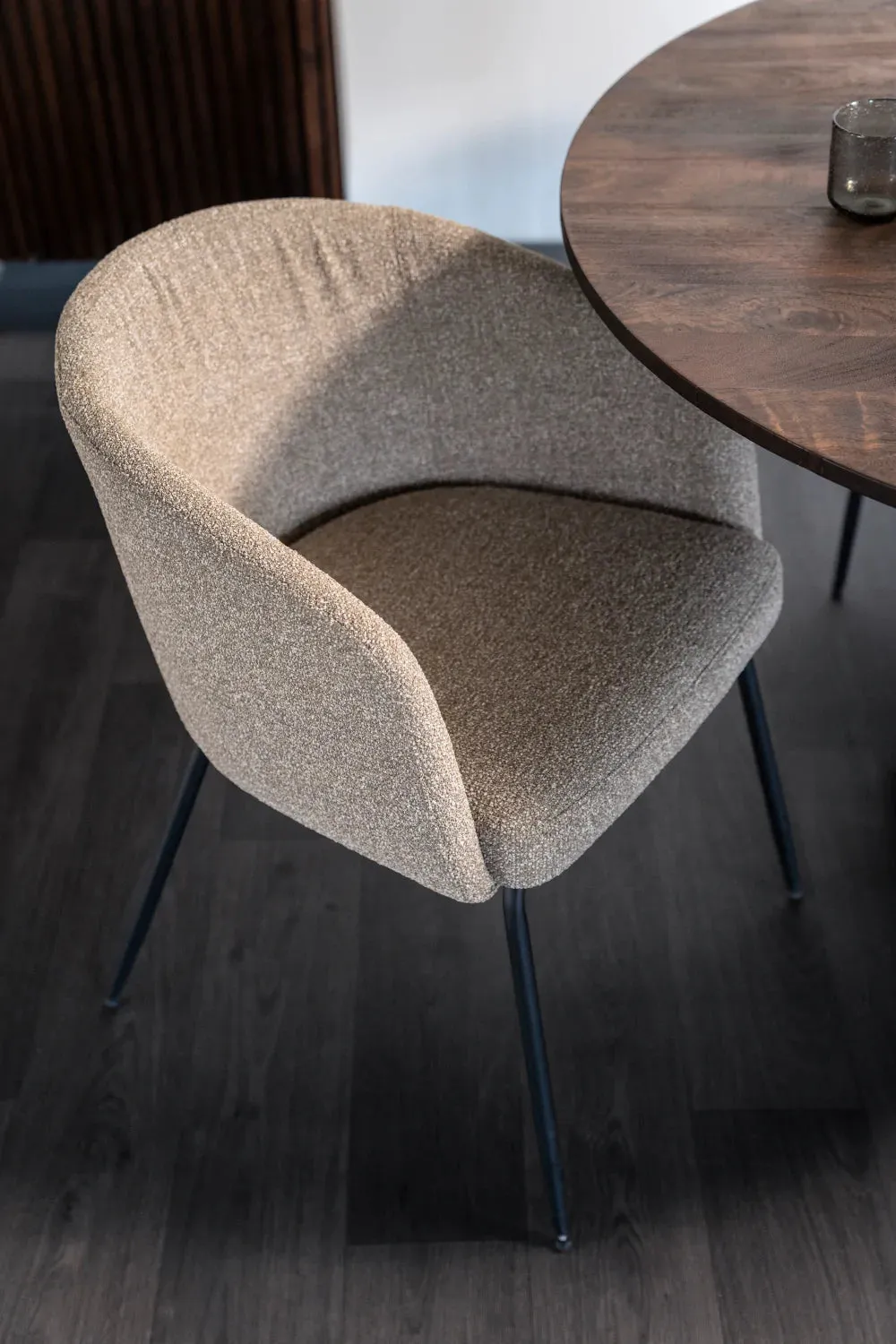 Upholstered Minimalist Dining Armchair | Eleonora Astrid