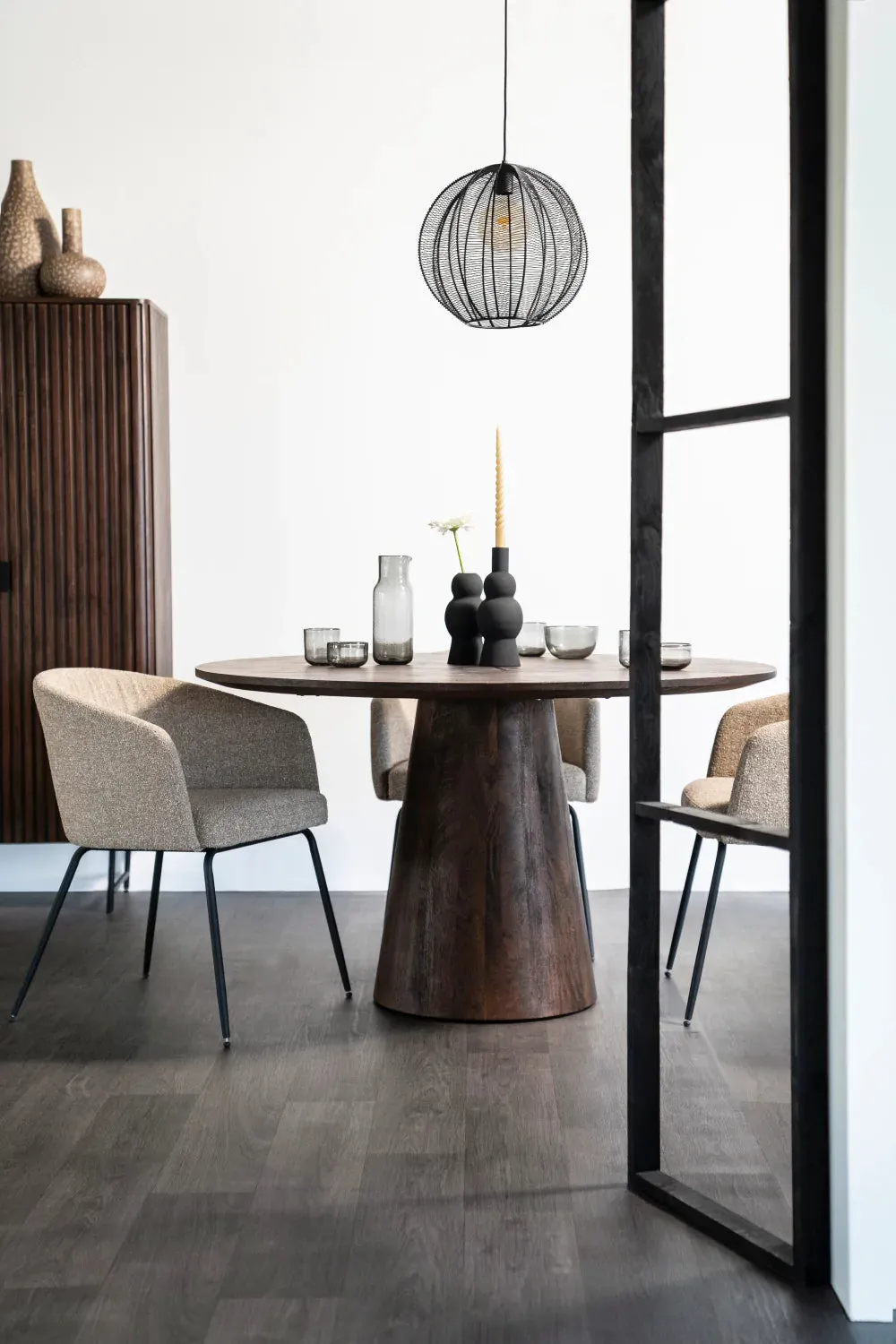 Upholstered Minimalist Dining Armchair | Eleonora Astrid