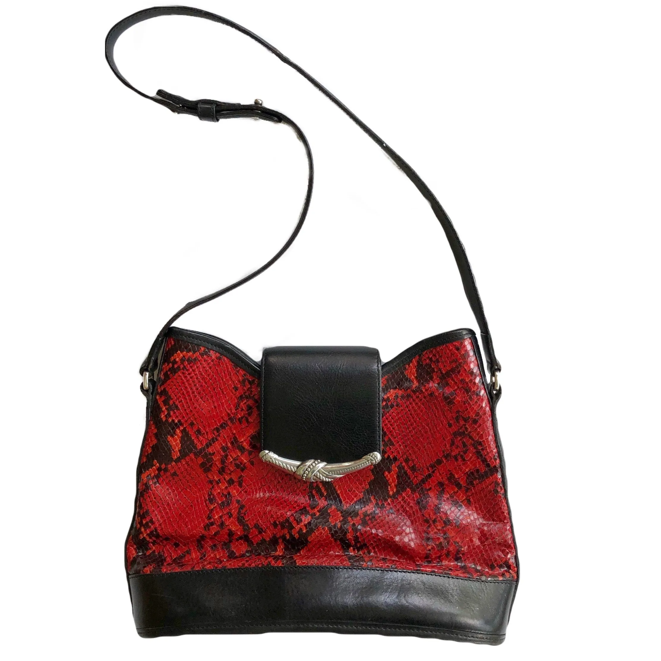 VINTAGE RED SNAKESKIN HANDBAG