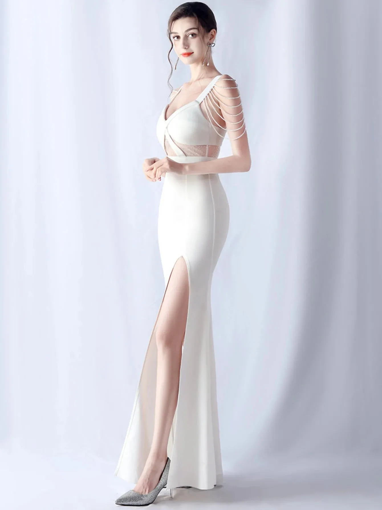 Women's Elegant Diamond Evening Dress